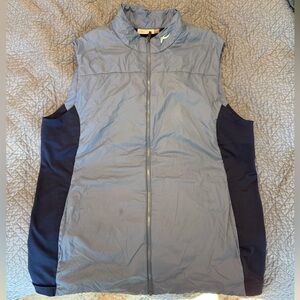 KJUS Lightweight Gray & Navy Men's Zip-Front Vest